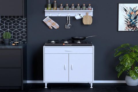 DOQU XXXL OCAK ALTI TÜP GÖZLÜ SET, 48 CM, ASKILI RAFLI