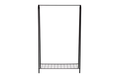 ELİT 1 METAL AYAKLI ELBİSE ASKILIĞI, RAFLI, SİYAH