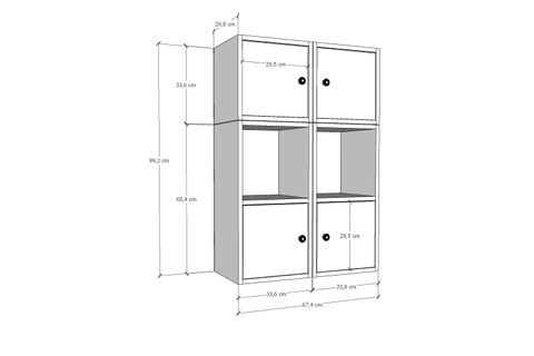 BK ÇOK AMAÇLI DOLAP, 4 KAPAKLI, ÇAD