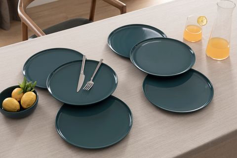 KİTCHEN ESSENTİALS STONEWARE SERVİS TABAĞI 28 CM, MAVİ, ALTILI SET