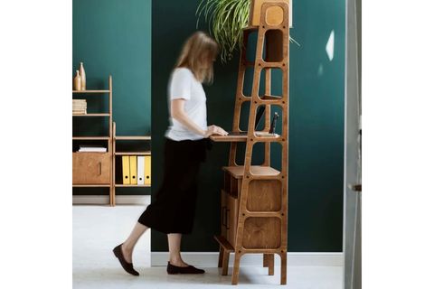 WOODESK VENTO AHŞAP ÇALIŞMA MASASI, TİK RENK