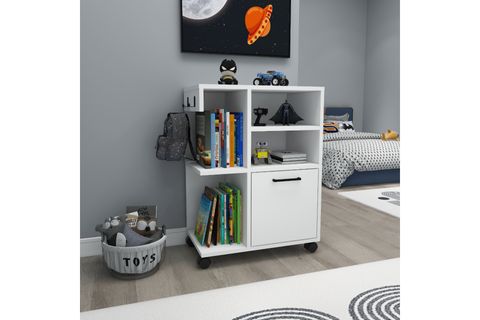 REBUSA TEKERLEKLİ ÇOK AMAÇLI MUTFAK BANYO DOLABI VE AYAKKABILIK, BEYAZ