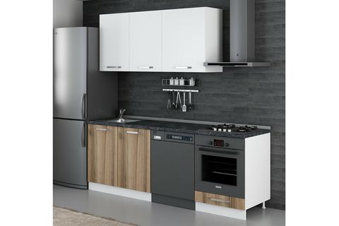 MİNAR 220 CM MUTFAK DOLABI BEYAZ DORE 220 D13
