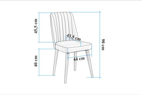 VİNA AÇILIR MUTFAK MASASI TAKIMI, CEVİZ SOHO 0701, 130X80