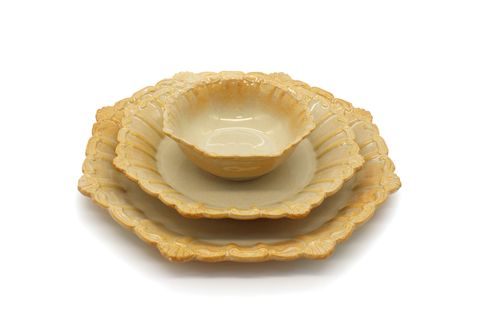 CORİNTH YEMEK TAKIMI, ÜÇLÜ SET, 1 KİŞİLİK, KOTON KREM