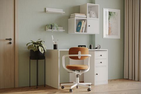 MODERN ÇALIŞMA MASASI, 2 KAPAKLI, 2 ÇEKMECELİ