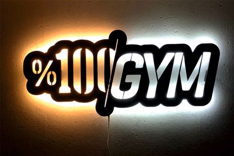 %100 GYM V1LED IŞIKLI TABLO