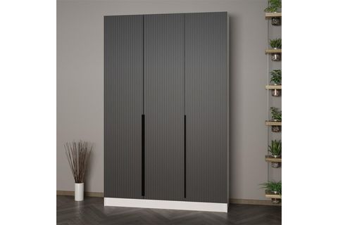 KALE 210 CM 3 KAPAKLI 1B RAF PORTMANTO, BYZ MBR ÇİZGİLİ ANT