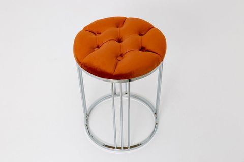 GEZEGEN PUF, TURUNCU, GÜMÜŞ AYAK