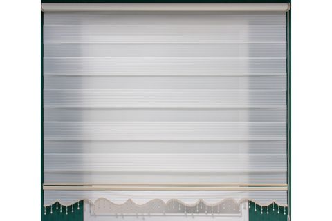 NAZA ZEBRA STOR PERDE PLİSELİ EKRU 150X260 CM BONCUKLU PERDE