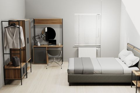 MODULAGA OTEL PORTMANTO, ANTRASİT CEVİZ