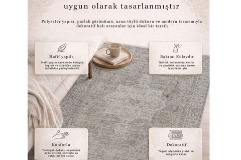 PERUS ANTİBAKTERİYEL DOKUMA HALI, BEJ 10204 160X230 CM
