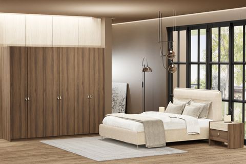 MADERA AHŞAP KAPAKLI GARDIROP, 6 KAPAKLI