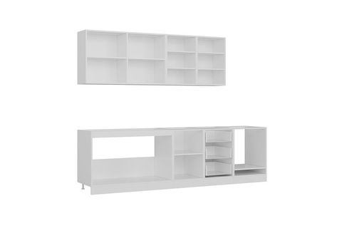 MİNAR ECE 280 CM MUTFAK DOLABI BEYAZ ANTRASİT 280-A3