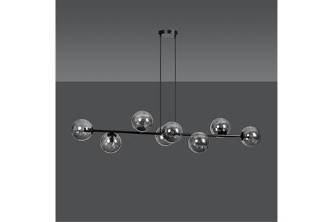 BAŞAK SEKİZLİ AVİZE, FÜME CAMLI