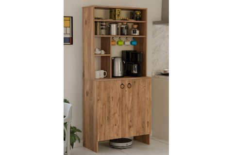 İNTERGO KAHVE KÖŞESİ İKİ KAPAKLI ÇOK AMAÇLI DOLAP, ÇAM