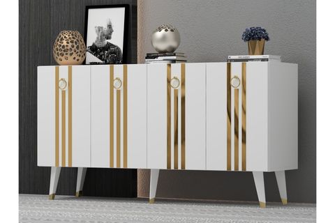 IŞIL KONSOL, BEYAZ ALTIN, 150 CM