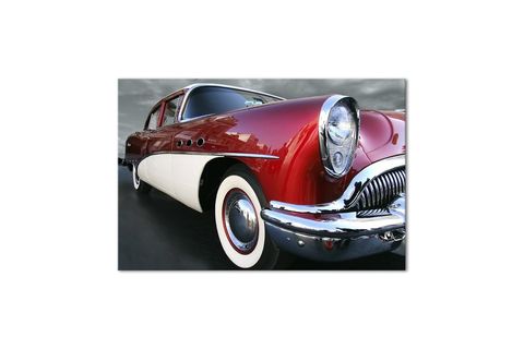 CLASİC RED CAR -1 DEV BOYUT CANVAS TABLO 100X150