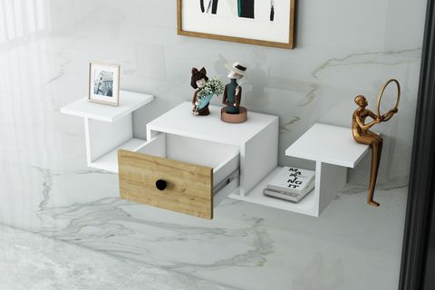 BELEZA DUVAR ÇEKMECELİ DRESUARI, 2 RAFLI