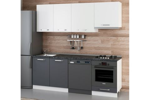MİNAR 220 CM MUTFAK DOLABI BEYAZ ANTRASİT 220 A14