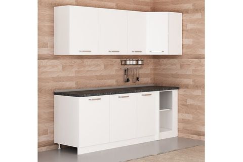 MİNAR 225CM KÖŞE MUTFAK DOLABI BEYAZ K225B1