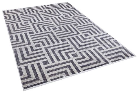 RİVA 8702 GRİ ANTRASİT MAKİNE HALISI 200X290