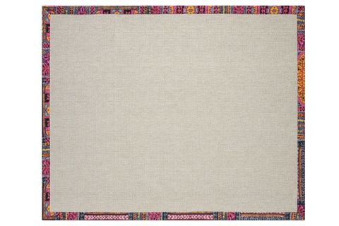 BORDÜRLÜ HASIR DOKULU SİSAL MAKİNE HALISI, KREM, 80X250
