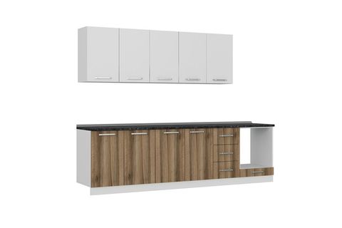 MİNAR ATLANTİS 285 CM MUTFAK DOLABI BEYAZ DORE 285-D6