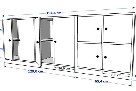 ASLI VİTRİN KNS-1087-Ç, DOLAPLI, BEYAZ, 195 CM