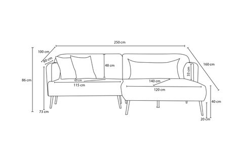 REVOS KÖŞE KOLTUK, GRİ, SAĞ KÖŞE
