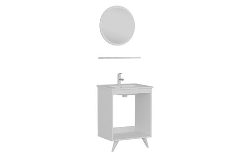 NİKA BANYO DOLABI 65CM AY2K 1YA1R ETJ BEYAZ ANTRASİT