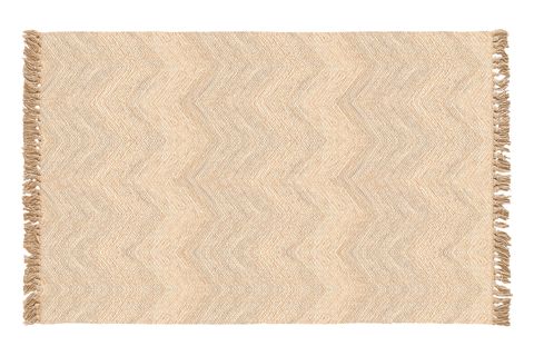 GALO DOĞAL HASIR GÖRÜNÜMLÜ BALIK SIRTI DESEN KARA TEZGAH DOKUMA SAÇAKLI KİLİM, ÇİFT TARAFLI, 80X150