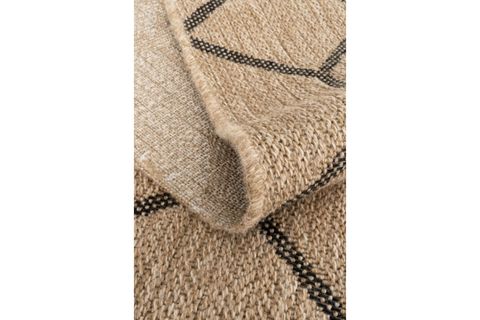 HALIMAX İNDİA JÜT HALI 669, SİYAH ÇİZGİLİ, 100X300