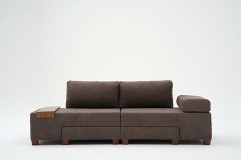 PERENNA YATAKLI ÜÇLÜ KOLTUK ŞÖNİL, KAHVE