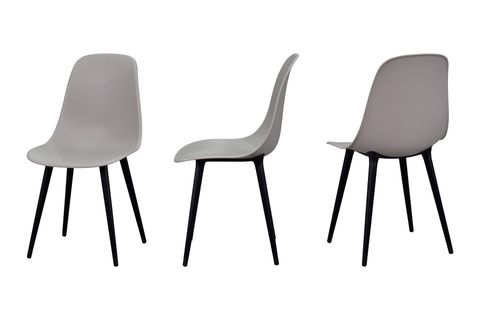 TİLİA SİYAH 2 SANDALYELİ BAHÇE BALKON BİSTRO SETİ, GRİ, 60X60 CM