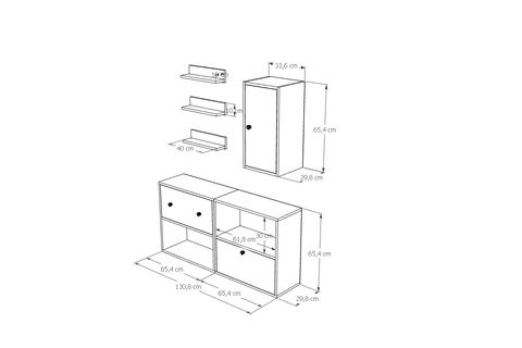BK ÇOK AMAÇLI DOLAP, 2 DÜŞER KAPAKLI, MST