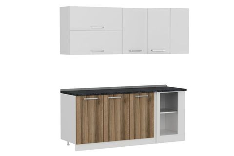 MİNAR 195CM KÖŞE MUTFAK DOLABI BEYAZ DORE K195D3