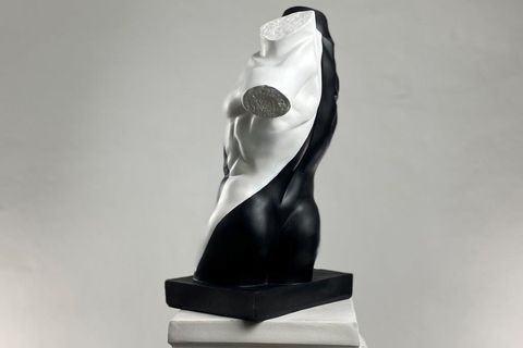 TORS WHITE RISE POP ART DEKORATİF ROMA YUNAN HEYKELLERİ