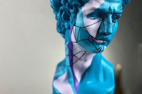 DAVID GEOMETRIC SKY POP ART DEKORATİF ROMA YUNAN HEYKELLERİ