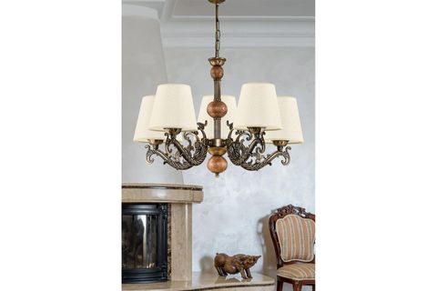 ELBE DÖKÜM ZAMAK AVİZE KREM ŞAPKALI