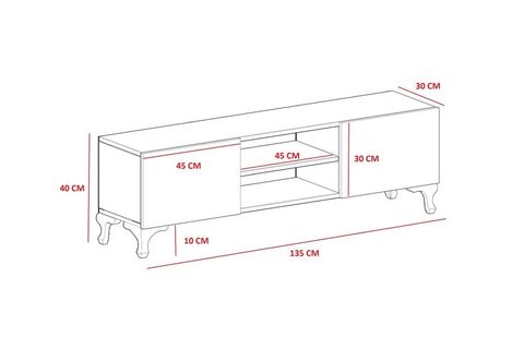 ÇİZGİ MODERN TV ÜNİTESİ BEYAZ
