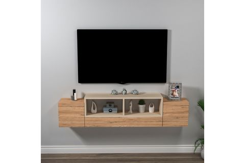 ARNETTİ EASY RAFLI TV SEHPASI, ATLANTİK ÇAM BEJ