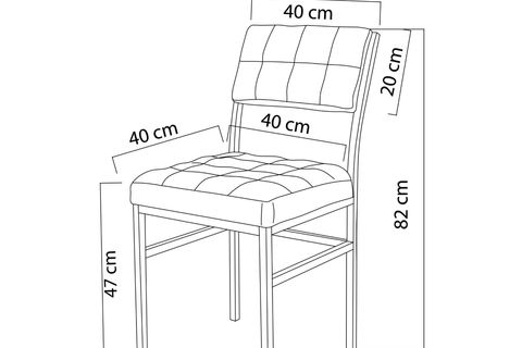 NOVA KETEN MUTFAK SANDALYESİ, SİYAH AYAKLI, ANTRASİT