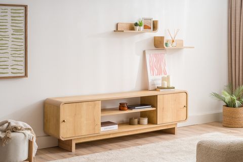 GİRONA TV SEHPASI, MEŞE, 180 CM