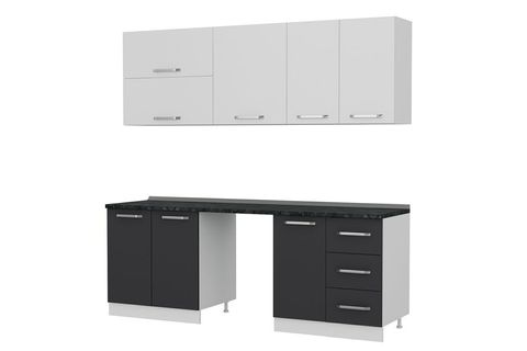 MİNAR 220 CM MUTFAK DOLABI BEYAZ ANTRASİT 220 A10