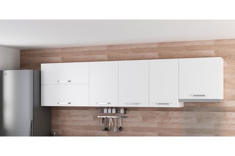 MİNAR 295 CM MUTFAK DOLABI BEYAZ 295-B7-ÜST MODÜL