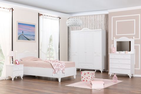 SİENA BAZA+BAŞLIK, STANDART AYAKLI, BEYAZ, 100X200
