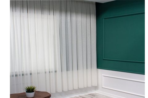 PAYİDAR KETEN DÜZ TÜL PERDE PİLESİZ EKRU 550X260