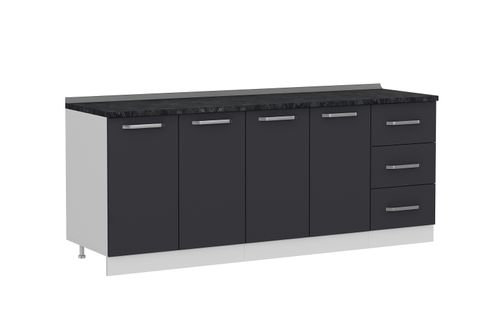 MİNAR 205 CM MUTFAK DOLABI BEYAZ ANTRASİT 205-A1-ALT MODÜL