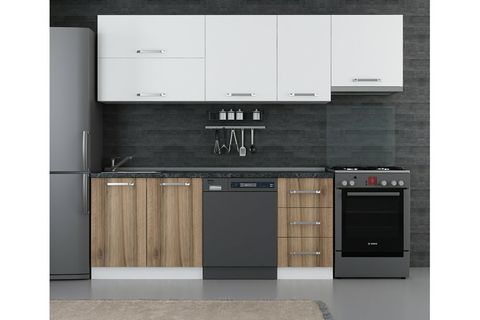 MİNAR 255 CM MUTFAK DOLABI BEYAZ DORE 255 D15
